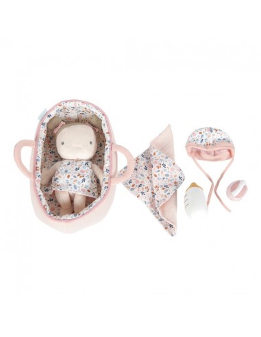CONJUNTO DE CUNITA Y BEBE ROSA LD4528 LITTLE DUTCH