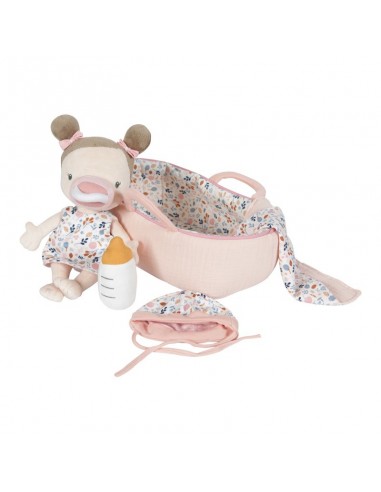 CONJUNTO DE CUNITA Y BEBE ROSA LD4528 LITTLE DUTCH