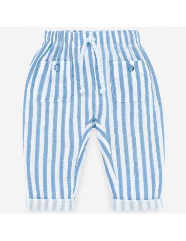 PANTALON LARGO DE RAYAS COLECCION TULUM PAZ RODRIGUEZ REF.35561
