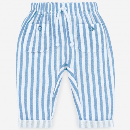 PANTALON LARGO DE RAYAS COLECCION TULUM PAZ RODRIGUEZ REF.35561
