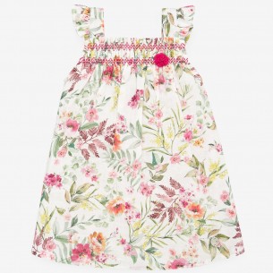 VESTIDO ESTAMPADO CON NIDO DE ABEJA HAWAI PAZ RODRIGUEZ REF.35468