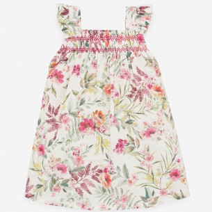 VESTIDO ESTAMPADO CON NIDO DE ABEJA HAWAI PAZ RODRIGUEZ REF.35468 2