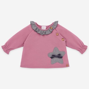 SUDADERA NIÑA CONFORT CON ESTRELLA 39776 PAZ RODRIGUEZ