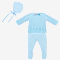 CONJUNTO 3 PZAS REGALO JUBON+POLAINA+CAPOTA 30644 PAZ RODRIGUEZ
