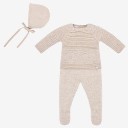 CONJUNTO 3 PZAS REGALO JUBON+POLAINA+CAPOTA 30643 PAZ RODRIGUEZ