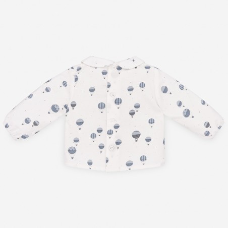 CAMISA BEBÉ MANGA LARGA ESTAMPADA CARICIAS PAZ RODRIGUEZ