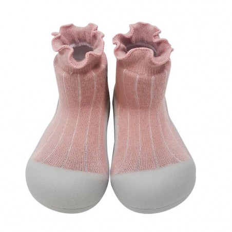 ATTIPAS ZAPATO POM-POM BEBÉ RESPETUOSO ERGONÓMICO POMPON ROSA