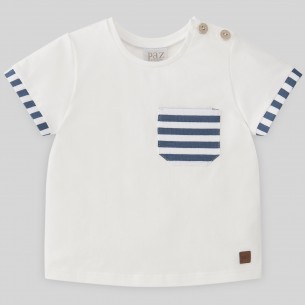 CAMISETA CON BOLSILLO DE RAYAS SOLAR PAZ RODRIGUEZ REF.49169