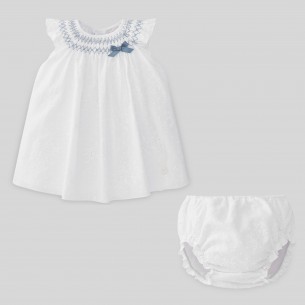 CONJUNTO CEREMONIA BEBÉ VESTIDO + BRAGA CUCO 45341 PAZ RODRIGUEZ 2