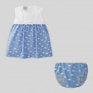 CONJUNTO BEBÉ VESTIDO + BRAGA SUBMARINO PAZ RODRIGUEZ