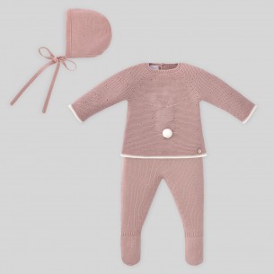 SET REGALO CONEJITO POMPOM OI 22-23 JUBON+POLAINA+CAPOTA 100002/00663J/20037