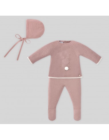 SET REGALO CONEJITO POMPOM OI 22-23 JUBON+POLAINA+CAPOTA 100002/00663J/20037