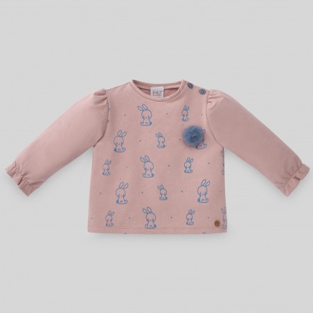 SUDADERA NIÑA ESTAMPADA CONEJITOS CONFORT OI22-23 PAZ RODRIGUEZ REF.190076