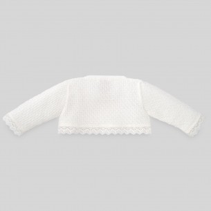 Chaqueta para bebé Bautizo puntilla "Dulzura" PAZ Rodríguez 2