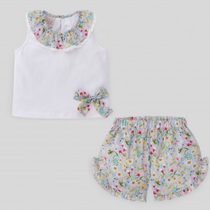 CONJUNTO CAMISETA Y PANTALON FLORES ALECRIN PAZ RODRIGUEZ