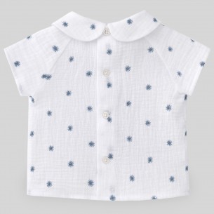 BLUSA CON ESTRELLITAS BORDADAS CEO  PAZ RODRIGUEZ REF.150775 2