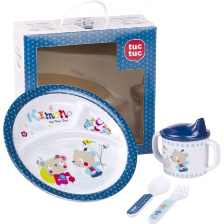 SET VAJILLA 09522 3 PZAS KIMONO NIÑO TUC TUC
