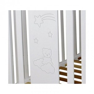 CUNA OSITO 120X60 CON ESTRELLAS IKID 2