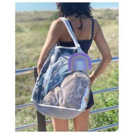 BOLSO DE PLAYA TRANSPARENTE PLAY AND STORE