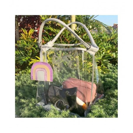 BOLSO DE PLAYA TRANSPARENTE PLAY AND STORE