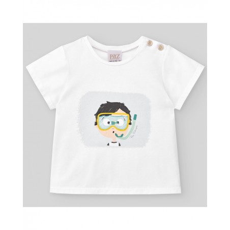CAMISETA NIÑO FONDO MARINO BAÑO V24 PAZ RODRIGUEZ