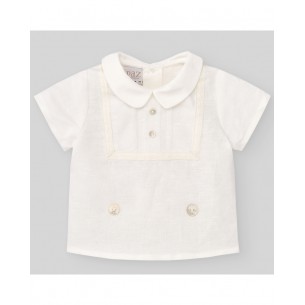 Blusa niño entredós ceremonia PAZ Rodríguez