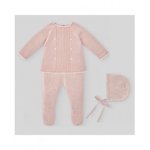 Conjunto regalo bebé jubón + polaina + capota PAZ Rodríguez