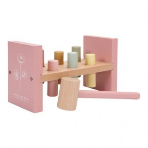 banco de golpeo flowers rosa little dutch ld7025