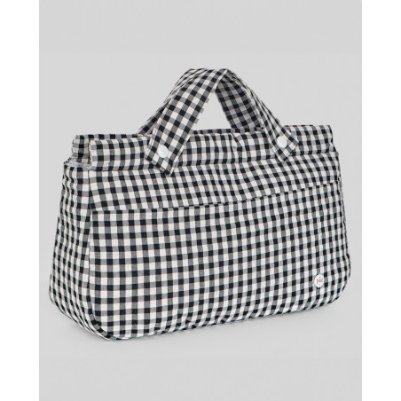 bolso panera vichy noir paz rodriguez
