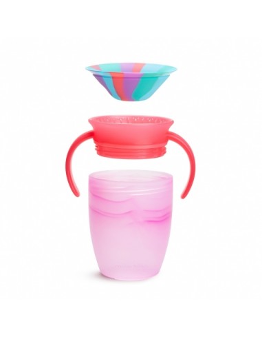 taza antigoteo miracle 360 con asas 200ml tropical munchkin