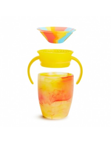 taza antigoteo miracle 360 con asas 200ml tropical munchkin