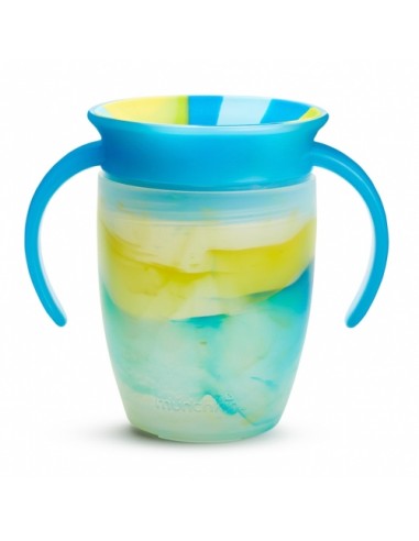 taza antigoteo miracle 360 con asas 200ml tropical munchkin
