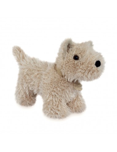 Perro peluche fox terrier con cesta para llevarlo Histoire d'Ours