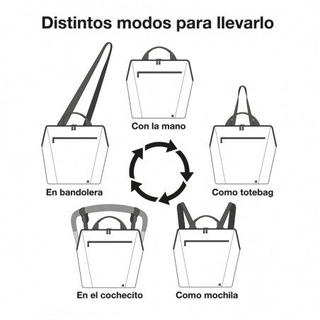 bolso cambiador convertible 3747 black