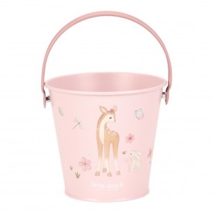 Cubo metal rosa Fairy Garden Little Dutch ld9108