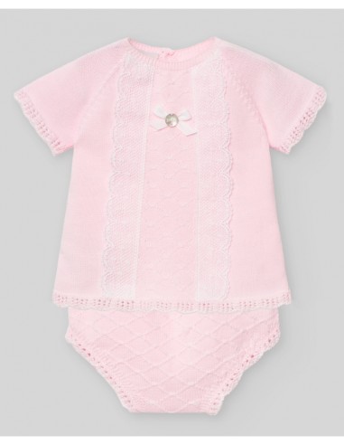 Conjunto bebé jubón + braga "LINDA" PAZ Rodríguez