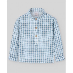 camisa cuadros infantil cuello mao pompom paz rodriguez ref152993