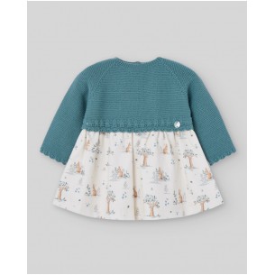 Conjunto vestido corto niña "Pompon" y braga PAZ Rodríguez 2