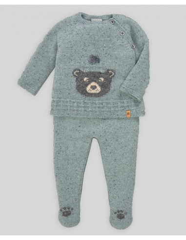 Conjunto bebé jubón y polaina osito Barney PAZ Rodríguez
