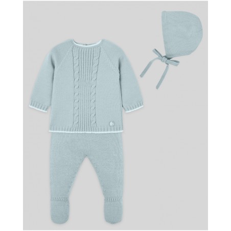 Conjunto punto regalo bebé jubón + polaina PAZ Rodríguez