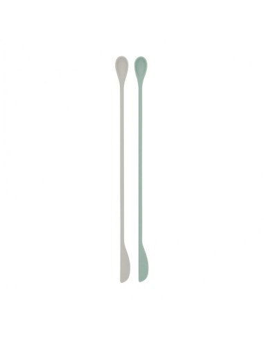 cuchara agitadora set 2 pcs silicona platinum kikkaboo