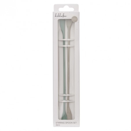 cuchara agitadora set 2 pcs silicona platinum kikkaboo