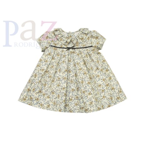 VESTIDO 55048 FLORES EBANO PAZ