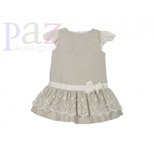 VESTIDO INFANTIL DE TELA AMAPOLAS 55935 PAZ 2