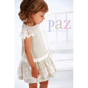 VESTIDO INFANTIL DE TELA AMAPOLAS 55935 PAZ
