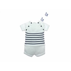 CONJUNTO JUBON+BRAGA 82440/1 RAYAS FARO PAZ RODRIGUEZ