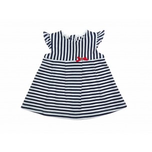 VESTIDO 89469 PUNTO PIQUE RAYAS FARO PAZ RODRIGUEZ