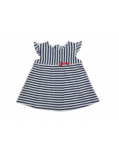 VESTIDO 89469 PUNTO PIQUE RAYAS FARO PAZ RODRIGUEZ
