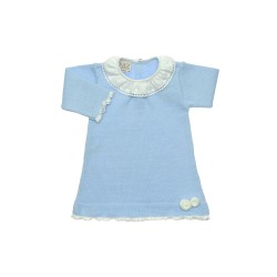 VESTIDO 80879 CON VOLANTE EN ESCOTE NIEVE PAZ RODRIGUEZ