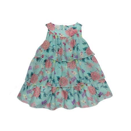 VESTIDO 95571 FLORAL VOLANTES PAZ RODRIGUEZ